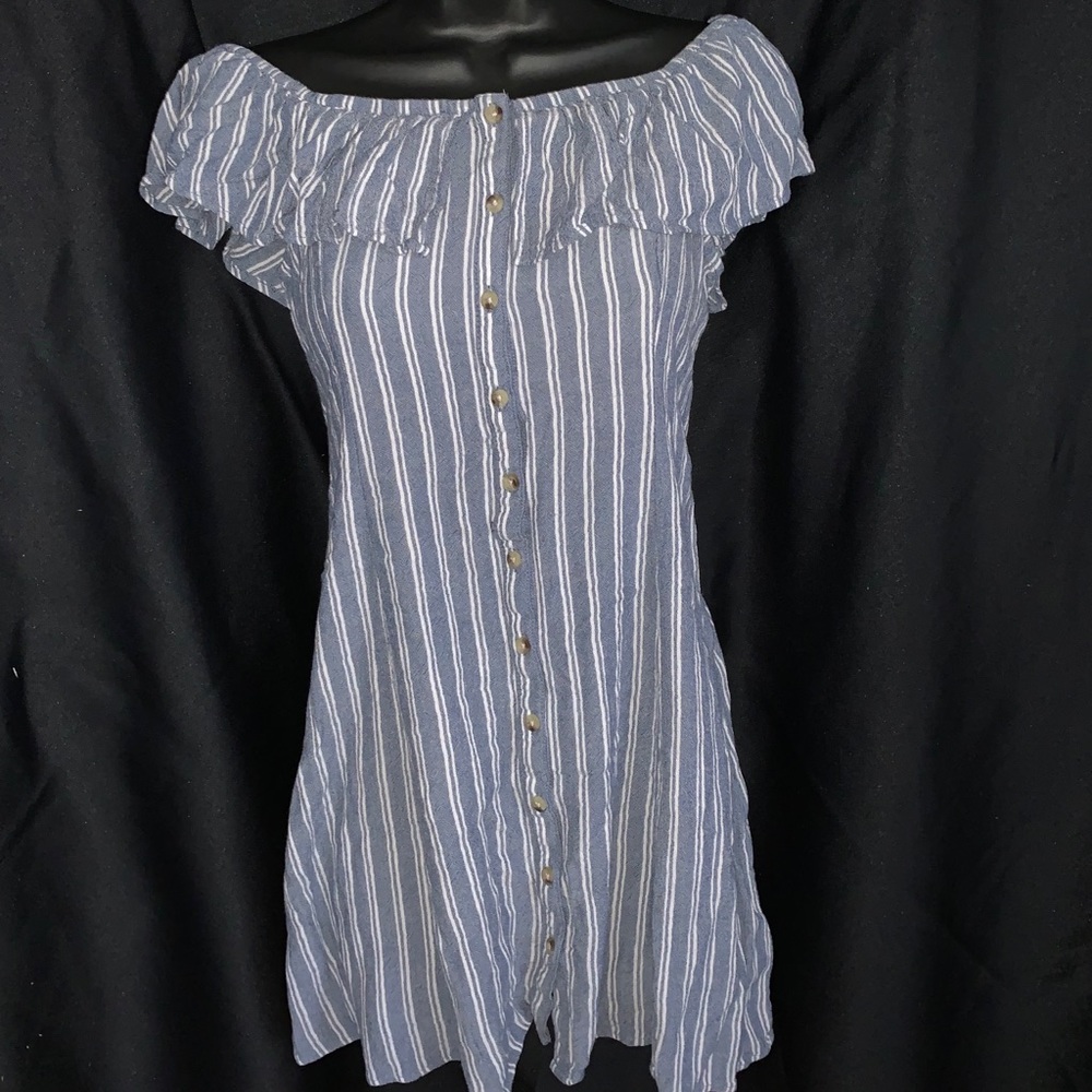 American Eagle Blue Striped Dress